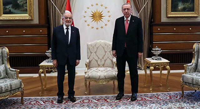 Cumhurbaşkanı Erdoğan ile Karamollaoğlu görüşmesi sona erdi