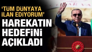 Cumhurbaşkanı Erdoğan, harekatın hedefini açıkladı: Tüm dünyaya ilan ediyorum!