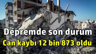 Depremde can kaybı 12 bin 873 oldu